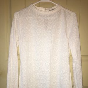 LOFT Cream Lace Blouse